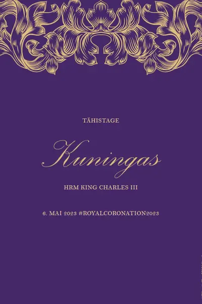 Kuningale sobiv koronatsioon purple modern-simple