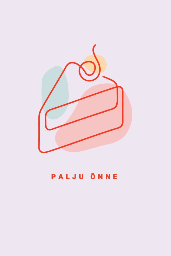 Viil palju õnne sünnipäevaks! purple whimsical-line
