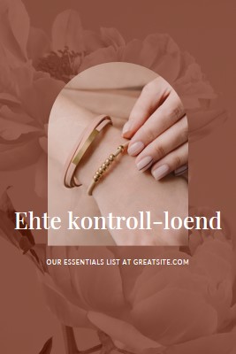 Ehte kontroll-loend pink organic-boho