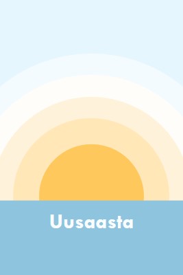 Uusaasta– päike blue modern-simple