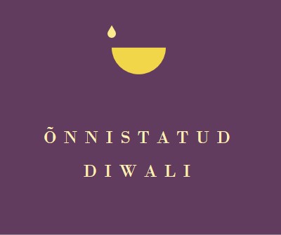 Diwali õnnistused purple modern-simple