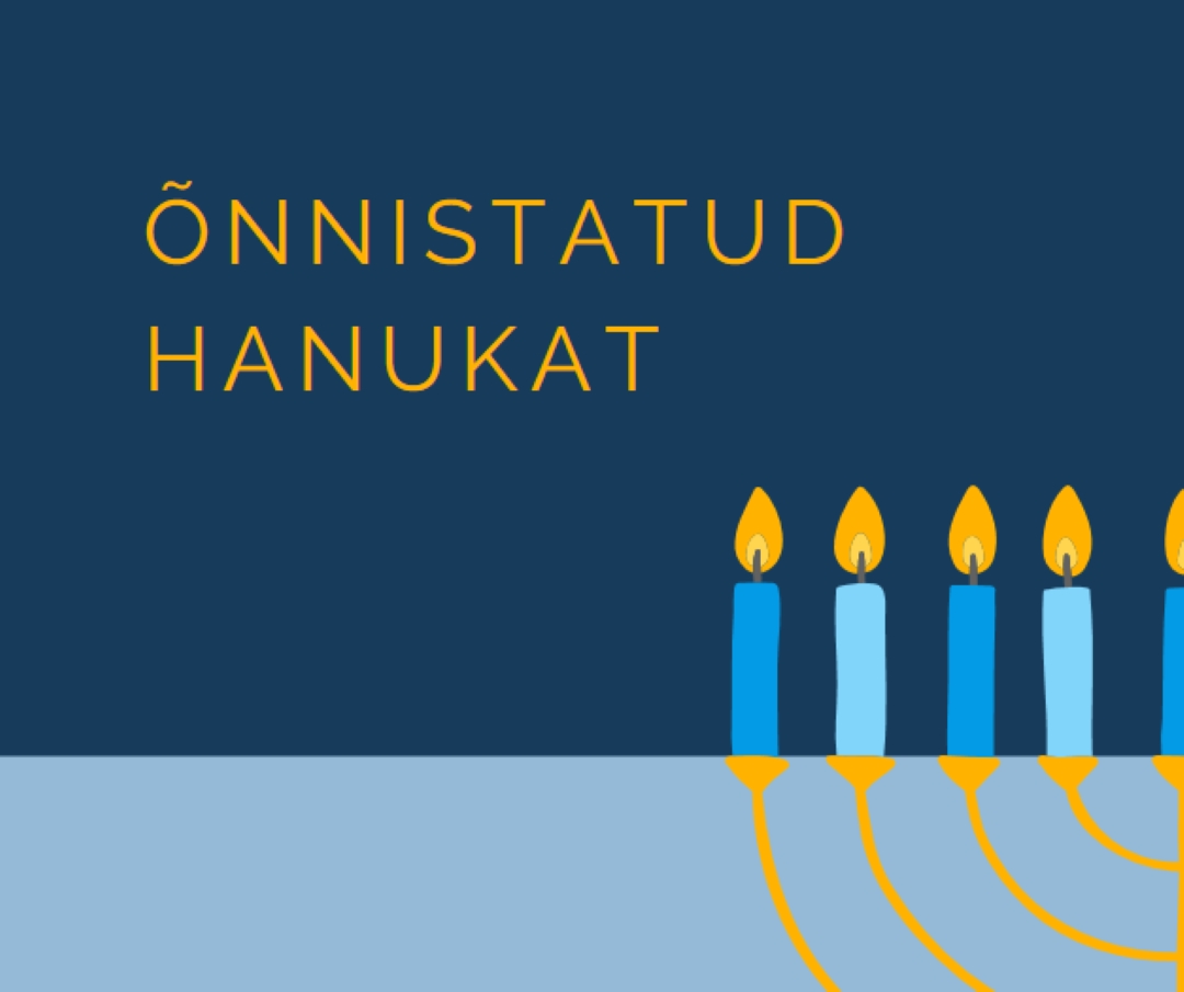 Õnnistatud hanuka blue modern-simple