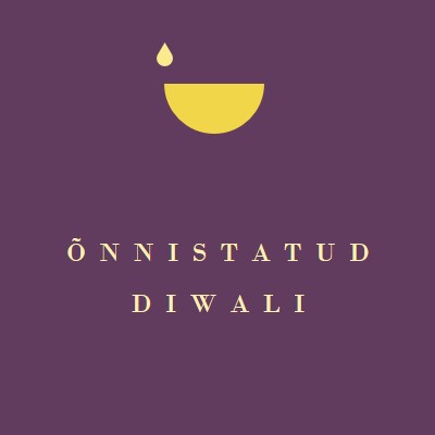 Diwali õnnistused purple modern-simple