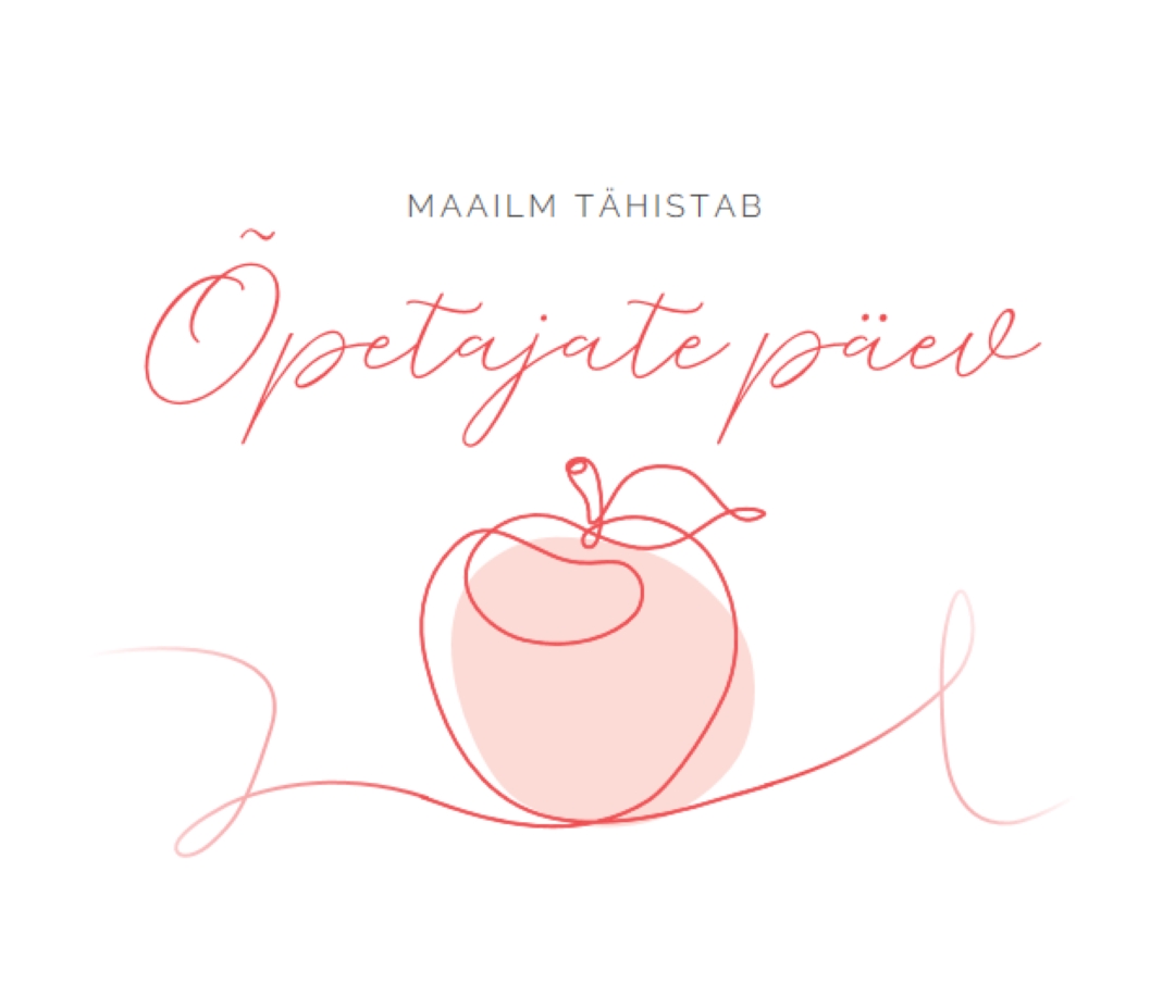 Õpetajate päev red whimsical-line