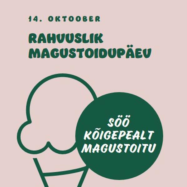 Rahvuslik magustoidupäev pink vintage-retro