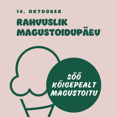 Rahvuslik magustoidupäev pink vintage-retro