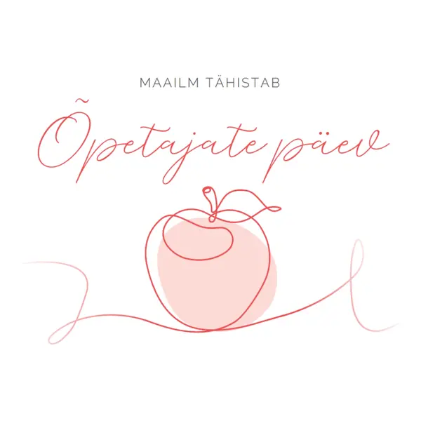 Õpetajate päev red whimsical-line