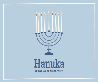 8 päeva Hanukat blue organic-simple