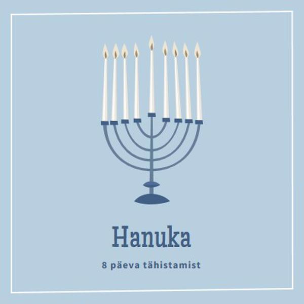 8 päeva Hanukat blue organic-simple