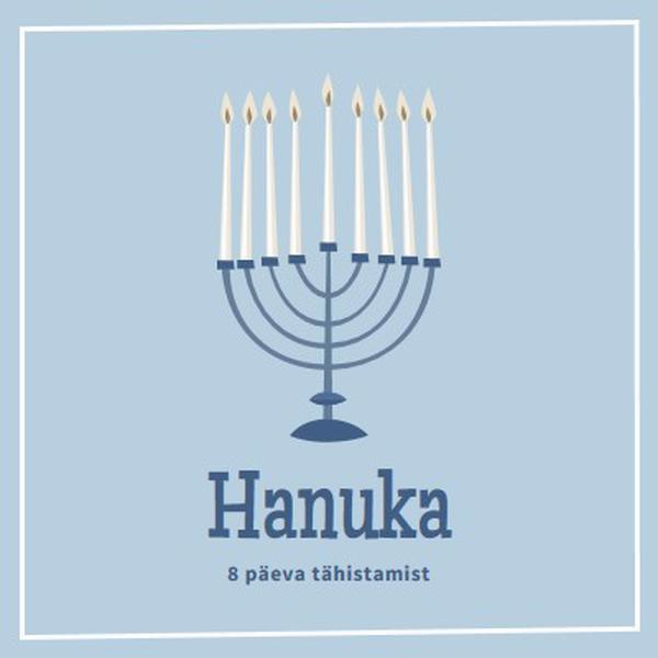 8 päeva Hanukat blue organic-simple