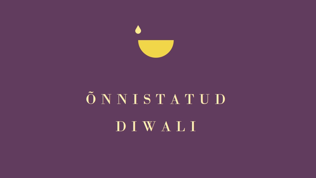 Diwali õnnistused purple modern-simple