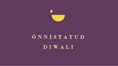 Diwali õnnistused purple modern-simple