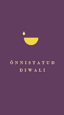 Diwali õnnistused purple modern-simple