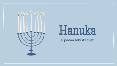 8 päeva Hanukat blue organic-simple