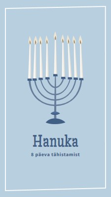 8 päeva Hanukat blue organic-simple