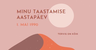 Minu taastumise aastapäev pink organic-boho