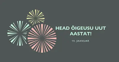 Õigeusu uusaasta tähistamine gray vintage-retro