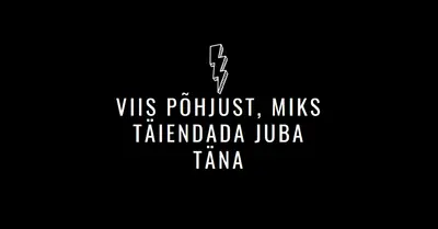 Viis põhjust versioonitäienduseks black modern-bold