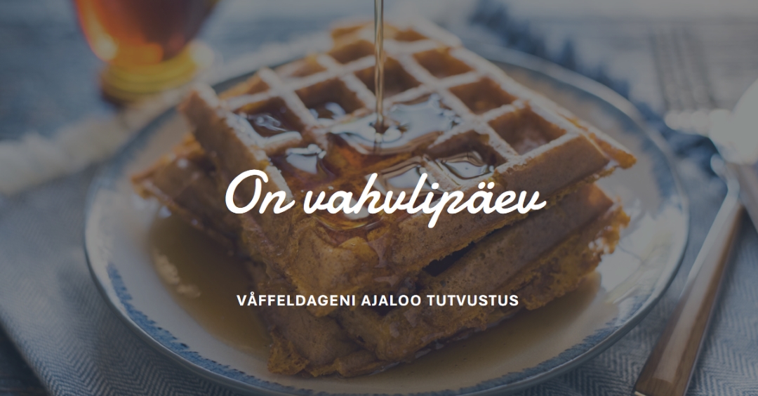 On vahvlipäev blue modern-simple