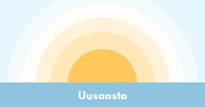 Uusaasta– päike blue modern-simple