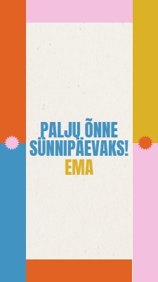 Palju õnne sünnipäevaks! gray retro,bold,geometric