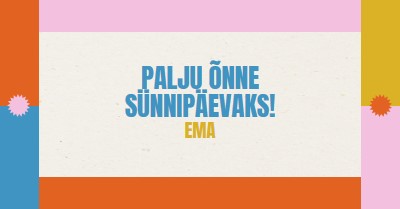 Palju õnne sünnipäevaks! gray retro,bold,geometric