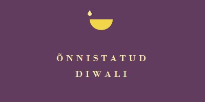 Diwali õnnistused purple modern-simple