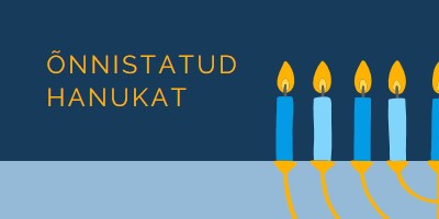 Õnnistatud hanuka blue modern-simple