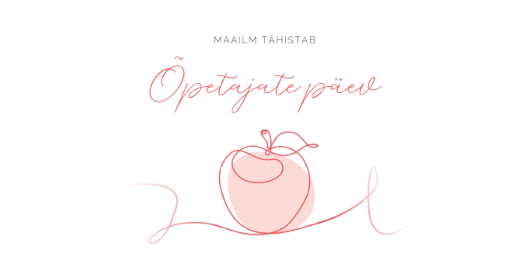 Õpetajate päev red whimsical-line