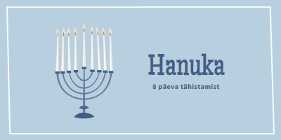 8 päeva Hanukat blue organic-simple