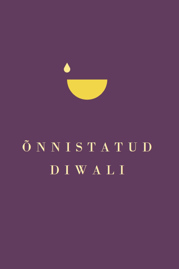 Diwali õnnistused purple modern-simple