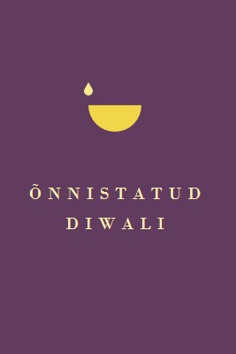 Diwali õnnistused purple modern-simple