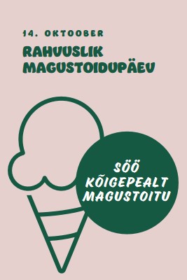 Rahvuslik magustoidupäev pink vintage-retro