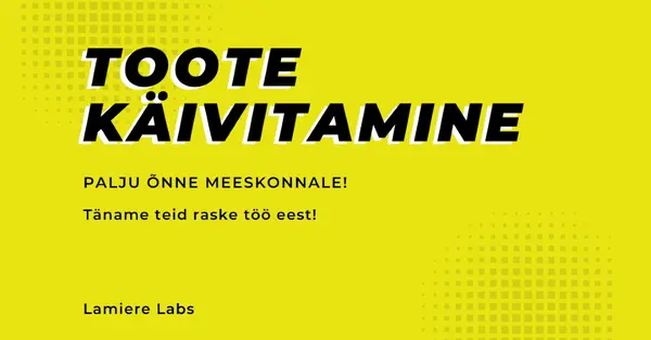 Palju õnne meeskonnale! yellow modern-simple