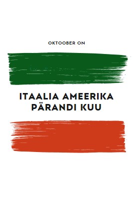 Tähistame Itaalia Ameerika pärandit white modern-bold