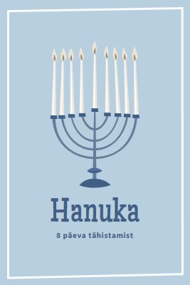 8 päeva Hanukat blue organic-simple