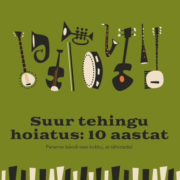 Suure tehingu teatis green retro,graphic,music