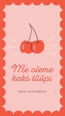 Me oleme kaks tüüpi red illustration,retro,playful