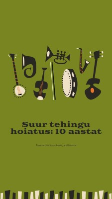 Suure tehingu teatis green retro,graphic,music