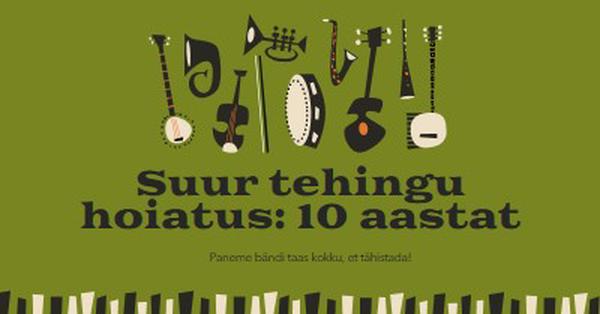 Suure tehingu teatis green retro,graphic,music