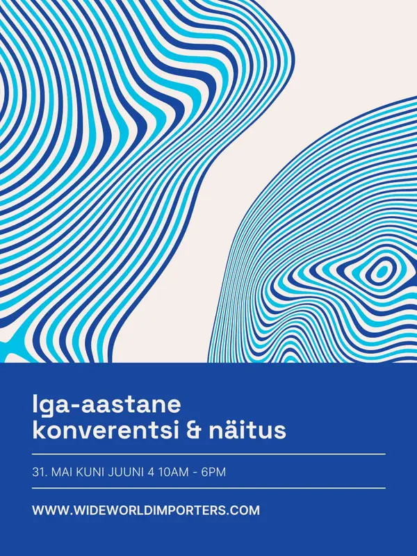 geomeetrilise sündmuse plakat blue abstract,artistic,modern,waves