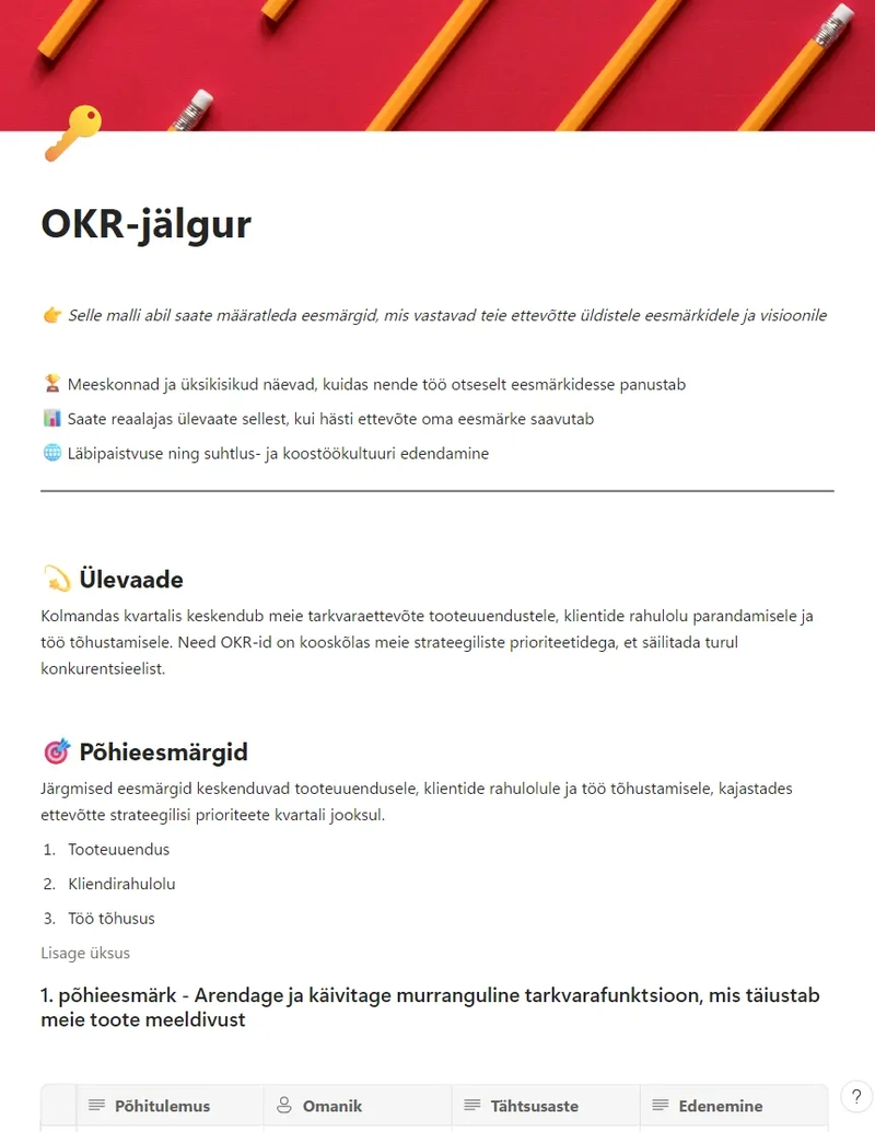 OKR-jälgur