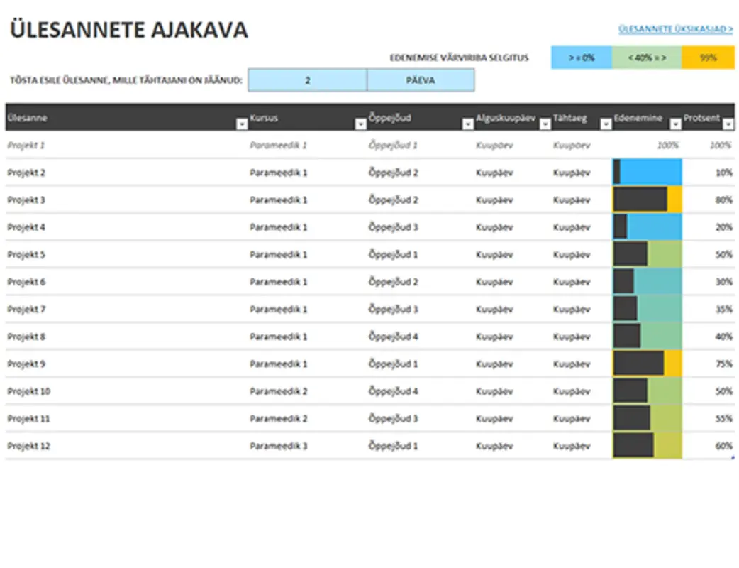 Ülesannete ajakava gray modern-simple