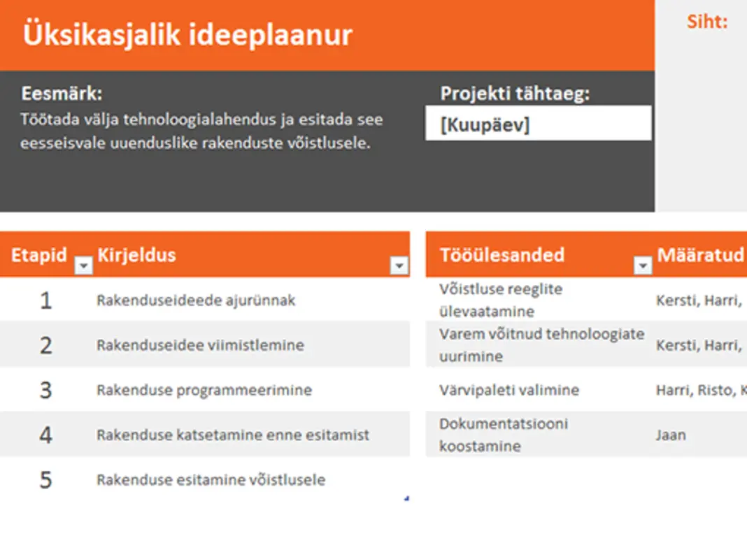 Ideeplaanur orange modern simple