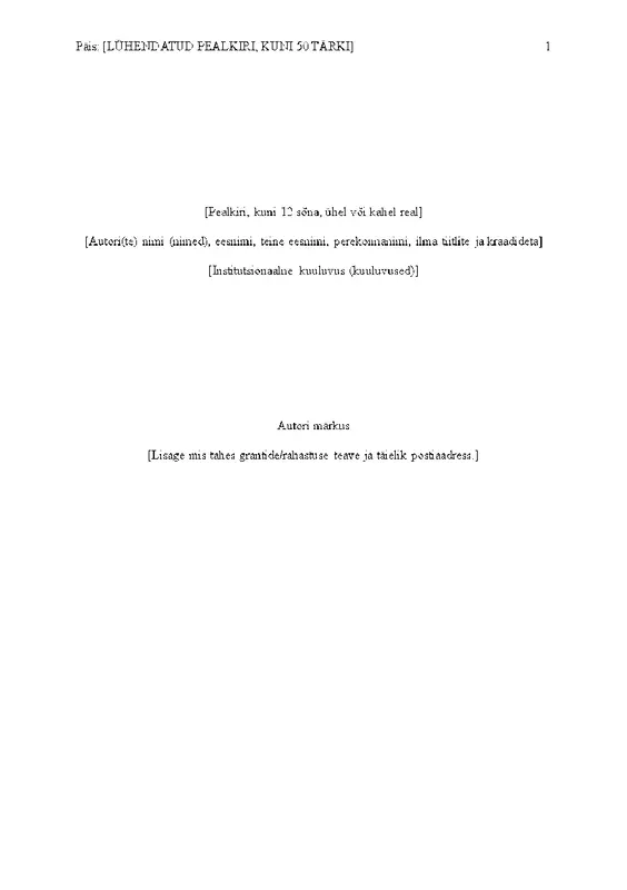 APA viitamissüsteemiga aruanne (6. väljaanne) modern simple