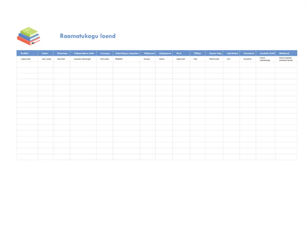Raamatukogu loend modern simple
