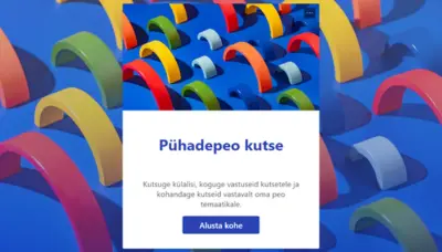 Pühadepeo kutse blue