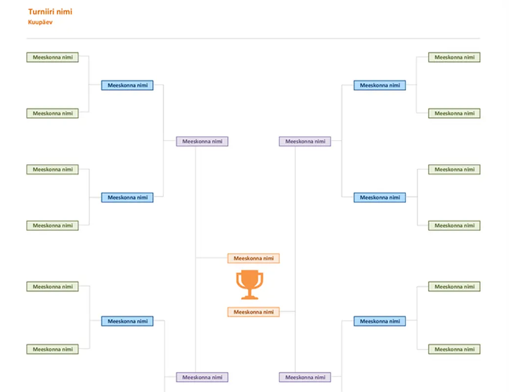 Turniiritabel 16 võistkonnaga modern simple