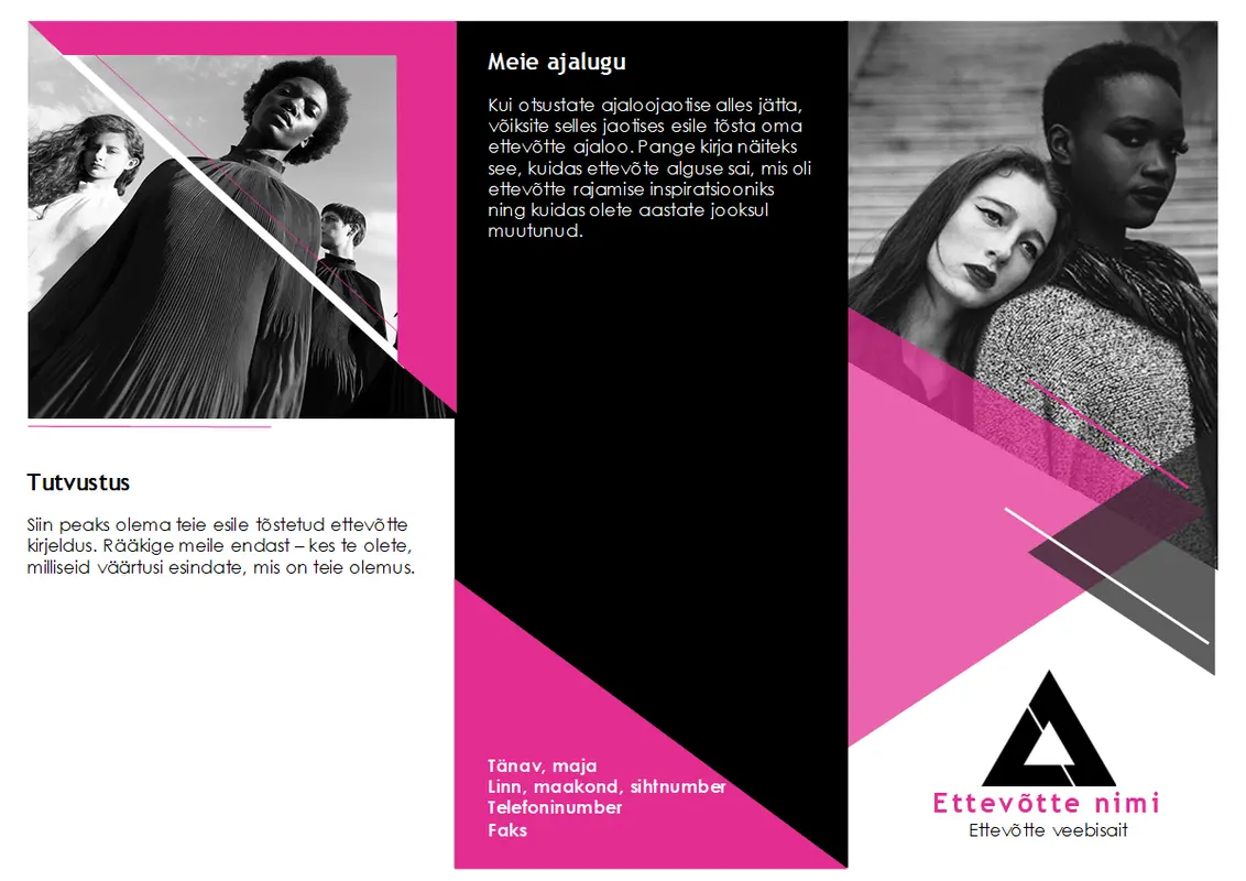 Moeteemaline brošüür modern-geometric