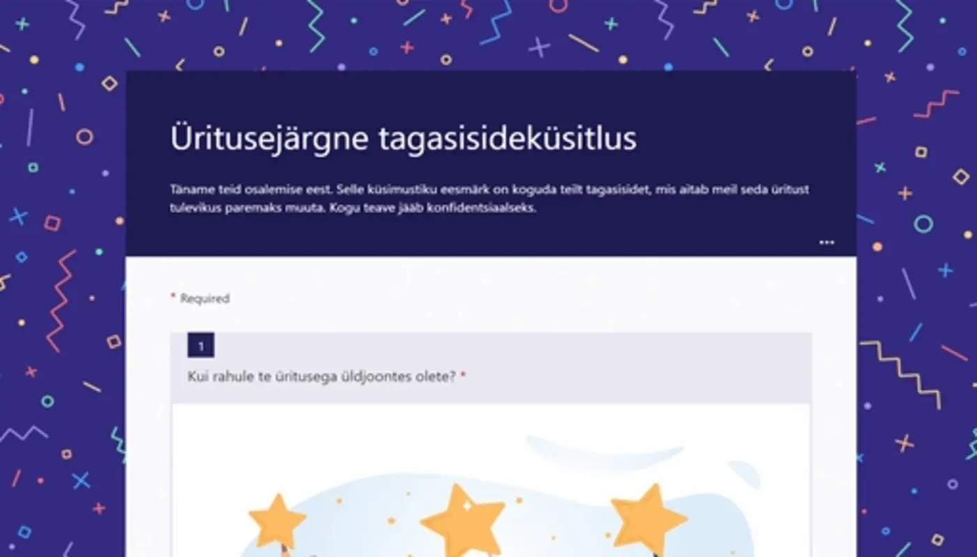 Üritusejärgne tagasisideküsitlus blue